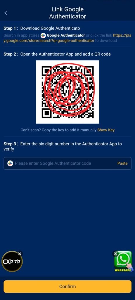 AT777 Game Link Google Authenticator